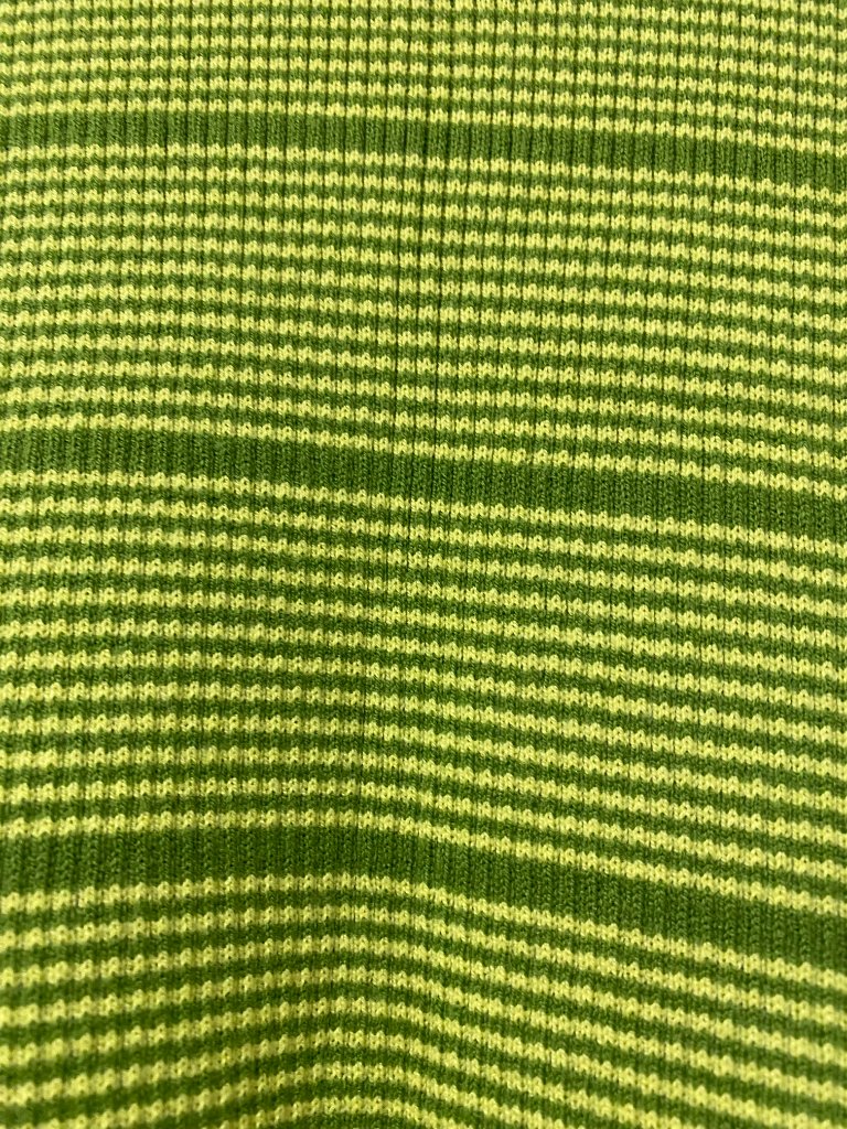 Striped Ribbed Green Mockneck Dress By House Of Aama - Nwt - Xl — image 4 of 4
